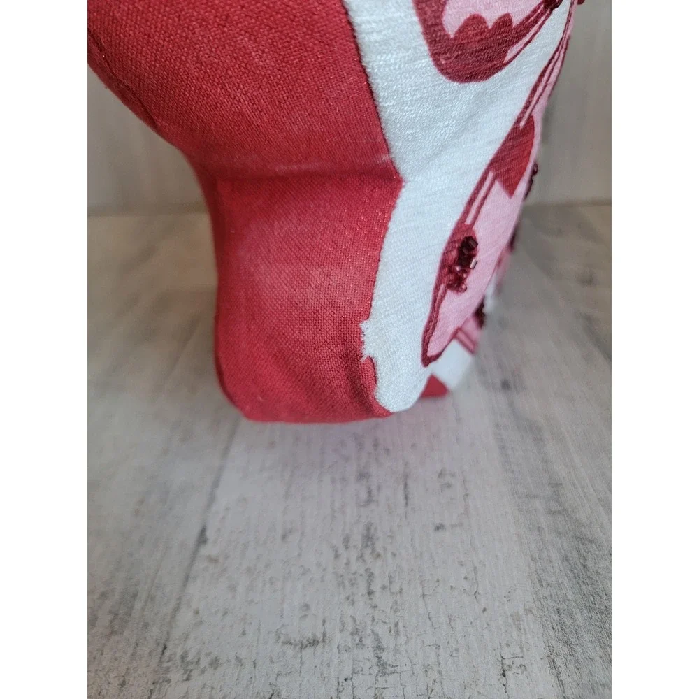 Love cupcakes beaded red bow pillow plush Valentine‎ home decor